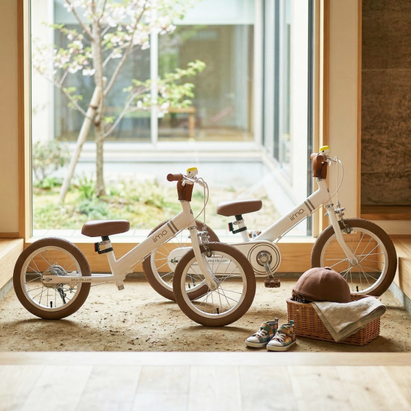 日本iimo二合一平衡滑步/腳踏車14吋-時尚白 