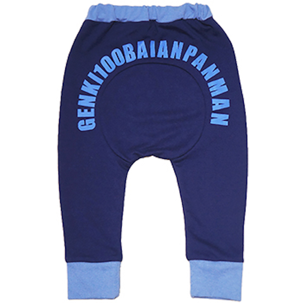 麵包超人飛翔圖案棉質長褲(藍)-80cm 