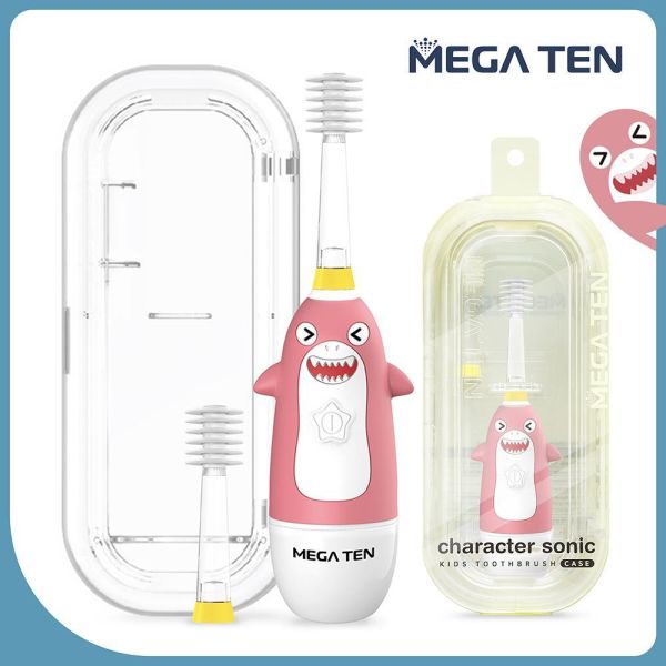 【MEGA TEN】360兒童電動牙刷(精裝組)_內附單支刷頭 | 多款可選 megaten,vivatec,360牙刷,360電動牙刷,兒童電動牙刷,sonic電動牙刷,聲波電動牙刷,幼童牙刷,360度牙刷,動物牙刷