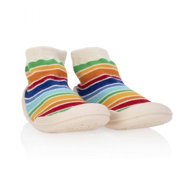 【love無限愛限量版贈品】Nuby Snekz嬰兒襪子鞋(S)+ergobaby肩背帆布袋 