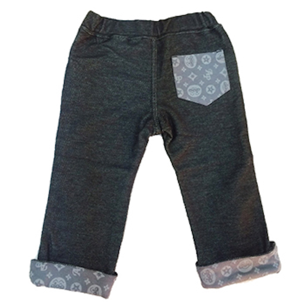 麵包超人彈性牛仔長褲(黑)-80cm 