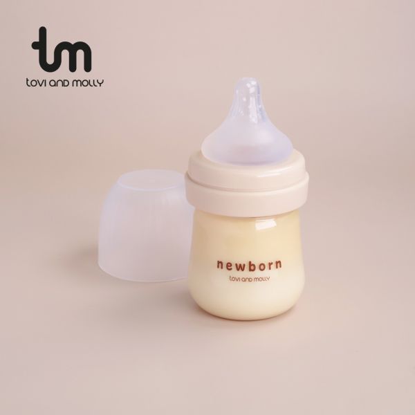 【tovi and molly】新生兒專用 PPSU寬口 360°全方位防脹氣吸管杯_奶茶色80ml 