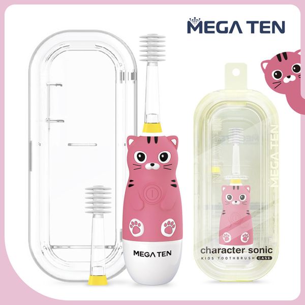 【VIVATEC】MEGA TEN 360兒童電動牙刷(精裝組)_多款可選 megaten,vivatec,360牙刷,360電動牙刷,兒童電動牙刷,sonic電動牙刷,聲波電動牙刷,幼童牙刷,360度牙刷,動物牙刷