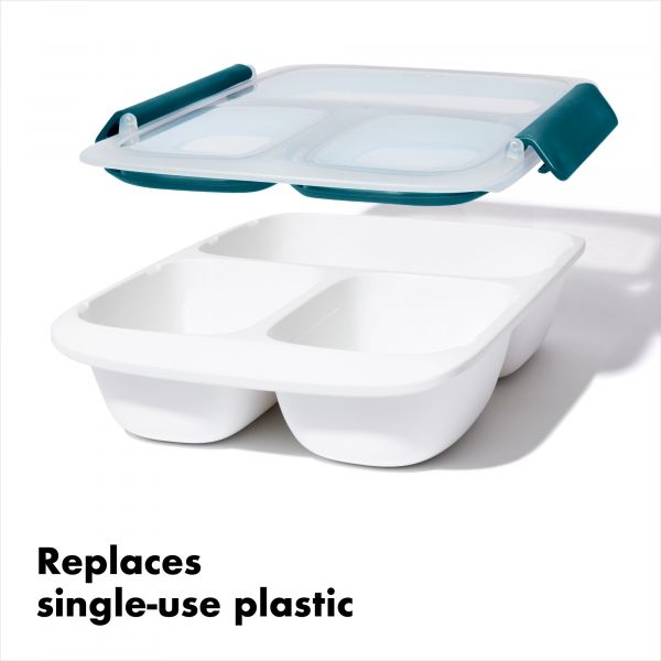 OXO 隨行密封保鮮盒-0.9L(分隔) 