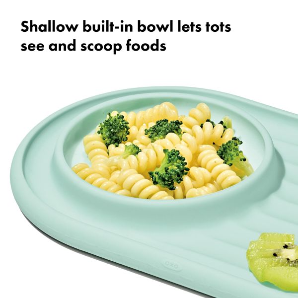 OXO TOT 2-IN-1觸感學習餐盤-薄荷綠 