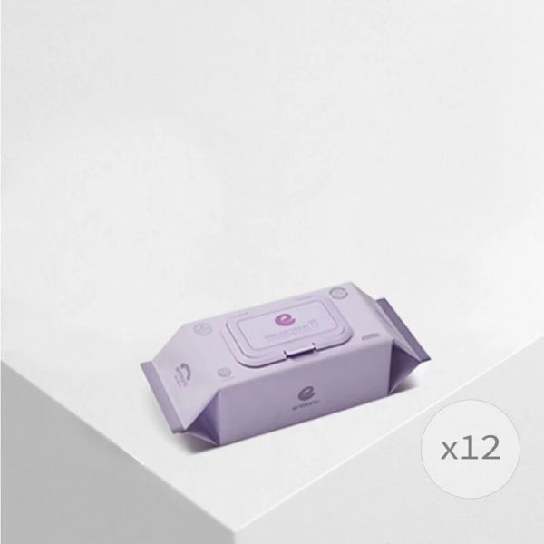 韓國ENBLANC銀離子抗菌｜輕厚野櫻莓｜純水濕紙巾-有蓋隨身包｜26抽12包 