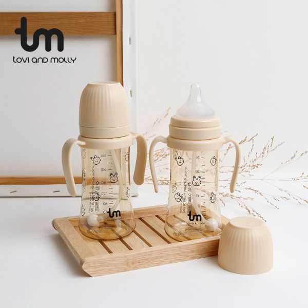 【tovi and molly】PPSU寬口 360°全方位防脹氣吸管杯_兔好運280ml 