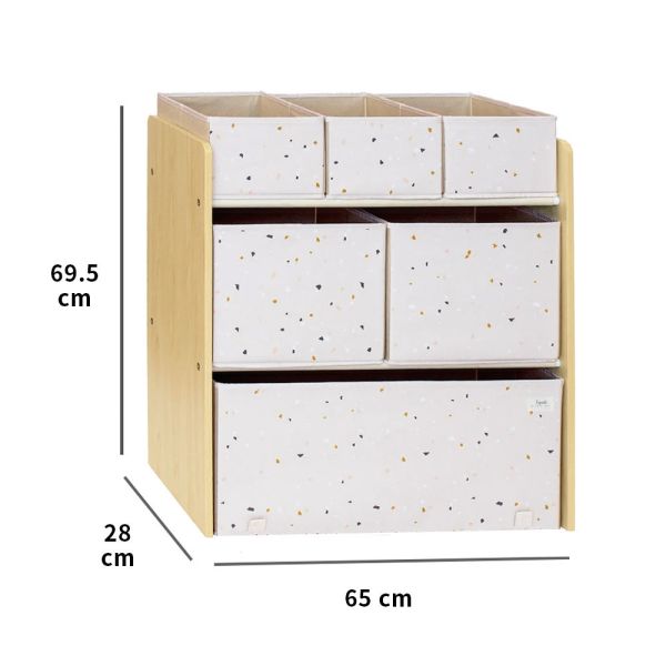 加拿大 3 sprouts玩具收納櫃-水洗石紋 