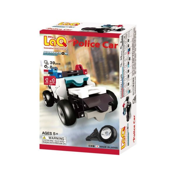 【LaQ】Q版車輪系列 - 警察車(39pcs+8pcs) 