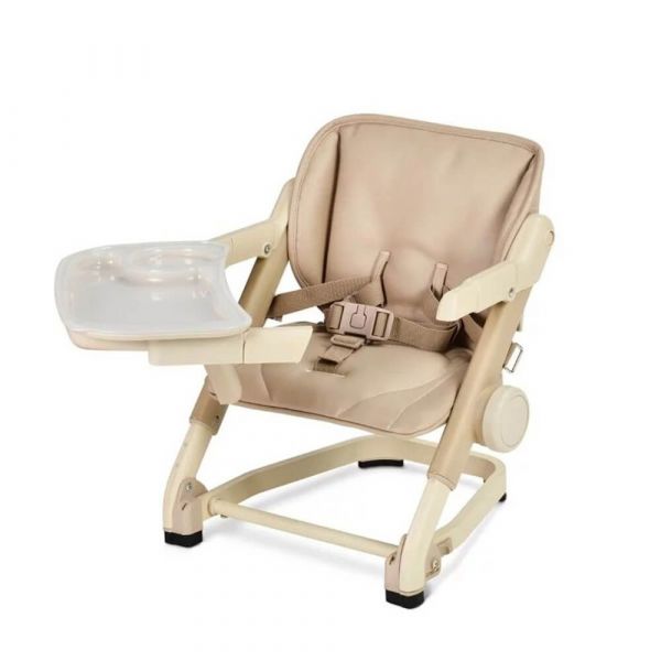 【unilove】Feed Me攜帶式寶寶餐椅(椅身+皮革椅墊)-奶茶色 