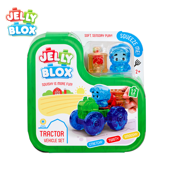 【Jelly Blox】果凍多感積木-拖拉機套組_12顆 