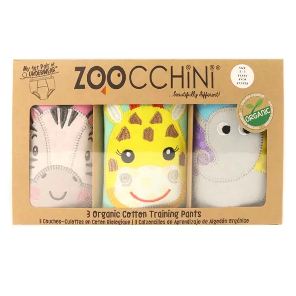 【ZOOCCHiNi】女童尿布訓練褲3入組(動物朋友) zoocchini,尿布訓練褲,戒尿布學習褲,如廁學習褲,海洋動物,海洋生物,章魚,海馬,海星