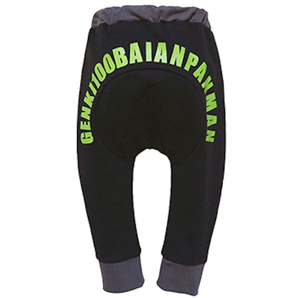 麵包超人飛翔圖案棉質長褲(黑) 