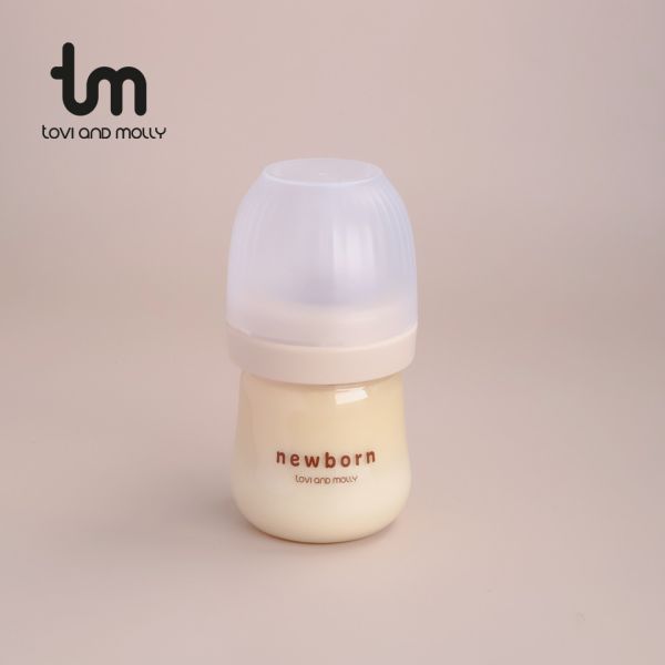 【tovi and molly】新生兒專用 PPSU寬口 360°全方位防脹氣吸管杯_奶茶色80ml 