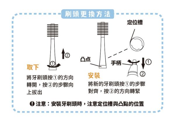 【CAREISM】360兒童電動牙刷替換刷頭-2入 