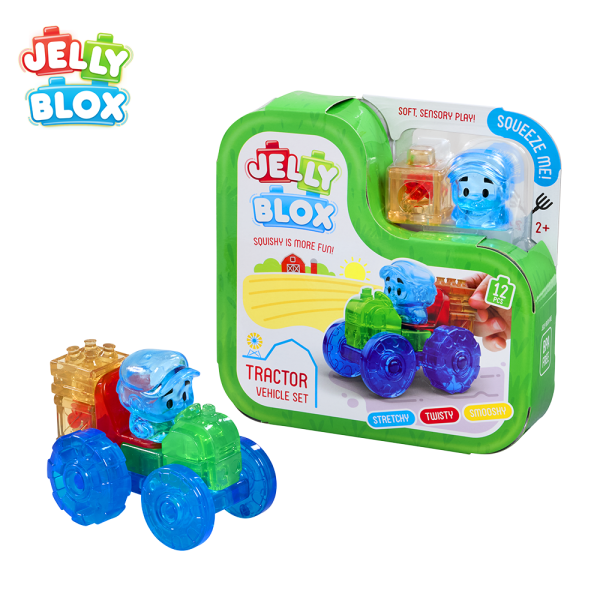 【Jelly Blox】果凍多感積木-拖拉機套組_12顆 