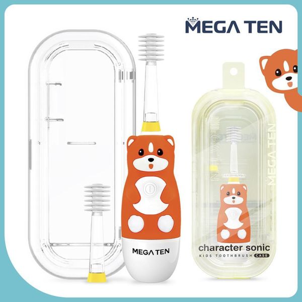 【MEGA TEN】360兒童電動牙刷(精裝組)_內附單支刷頭 | 多款可選 megaten,vivatec,360牙刷,360電動牙刷,兒童電動牙刷,sonic電動牙刷,聲波電動牙刷,幼童牙刷,360度牙刷,動物牙刷