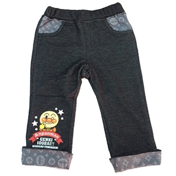 麵包超人彈性牛仔長褲(黑)-80cm 