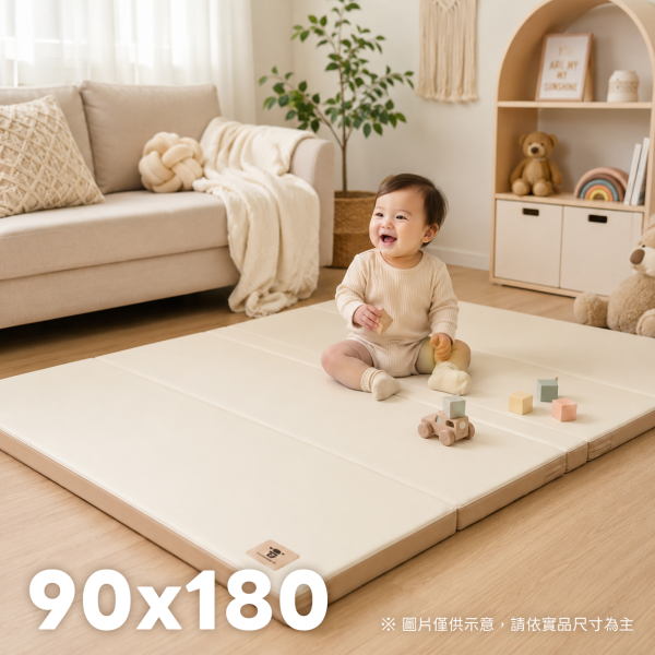 【ThinkKo】高密度隔音無縫地墊90x180cm(米色/奶茶) 