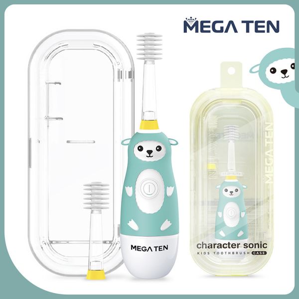【VIVATEC】MEGA TEN 360兒童電動牙刷(精裝組)_多款可選 megaten,vivatec,360牙刷,360電動牙刷,兒童電動牙刷,sonic電動牙刷,聲波電動牙刷,幼童牙刷,360度牙刷,動物牙刷
