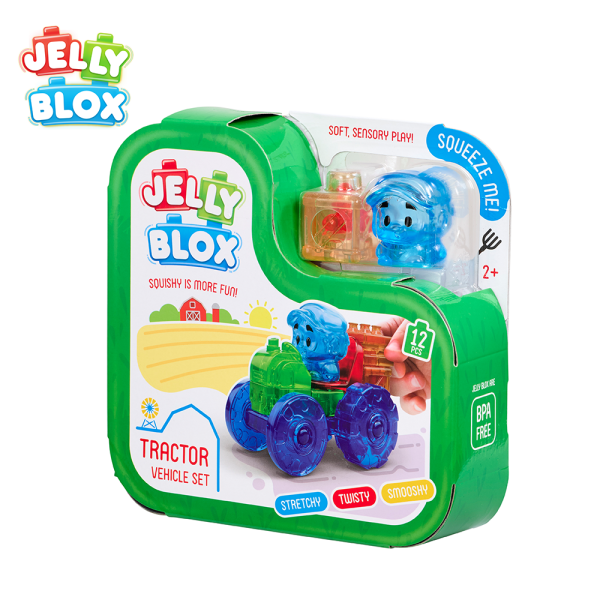 【Jelly Blox】果凍多感積木-拖拉機套組_12顆 