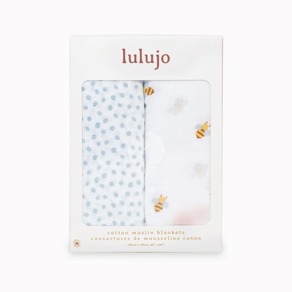 【lulujo】經典多功能包巾-2入組(蜜蜂)