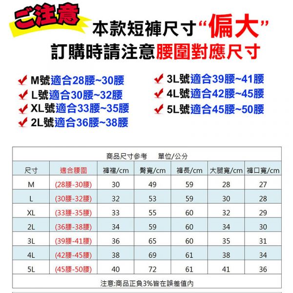 美式工作短褲 有大尺碼(側邊鬆緊帶) 短褲,男生短褲,工作短褲,側口袋短褲