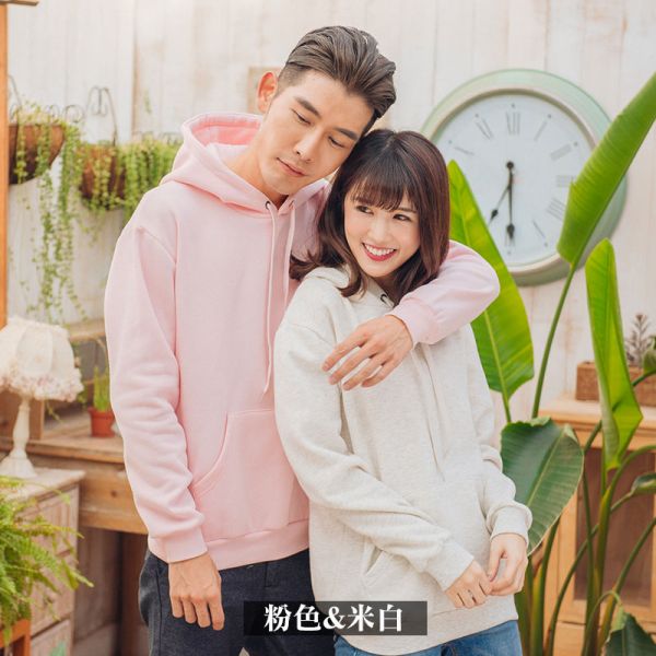 米白抽繩連帽長T 【台灣製】【30043】 大學t,情侶款,台灣製造,16色,長袖上衣,高磅數,男生上衣,上衣,衣服