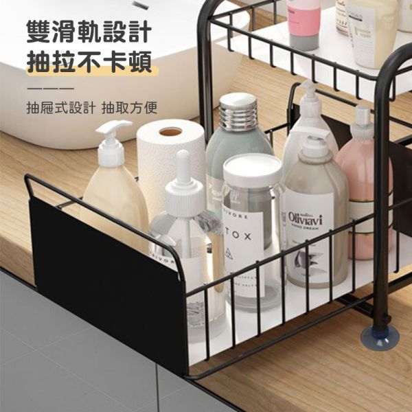伸縮置物架 日式抽屜置物架 、水槽下置物架 、抽拉式儲物架 、落地式置物架 、廚房置物架 、抽屜式儲物架、 收納