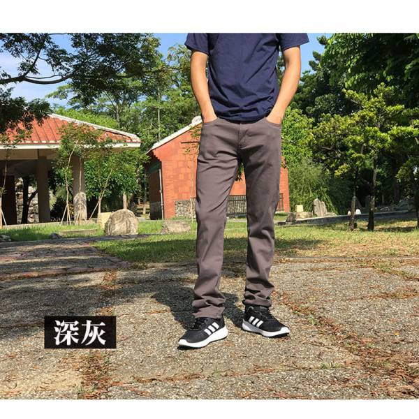 【顯瘦時尚】 小直筒彈性休閒褲 休閒褲,男生長褲,彈性顯瘦,長褲,