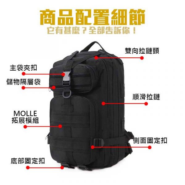 MOLLE超軍規2.0防潑水戰術背包 