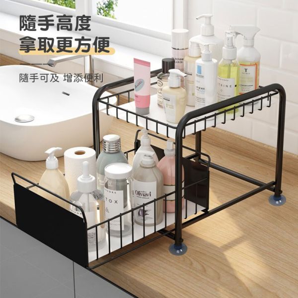 伸縮置物架 日式抽屜置物架 、水槽下置物架 、抽拉式儲物架 、落地式置物架 、廚房置物架 、抽屜式儲物架、 收納