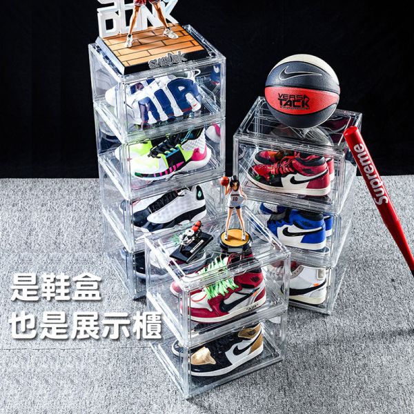 磁吸鞋盒 防塵鞋盒、展示鞋盒、收納盒、加厚鞋盒