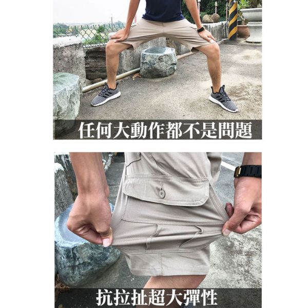 超彈性側口袋工作短褲/迷彩短褲 (優惠只限此賣場) 短褲,男生短褲,五分褲,休閒短褲,工作短褲
