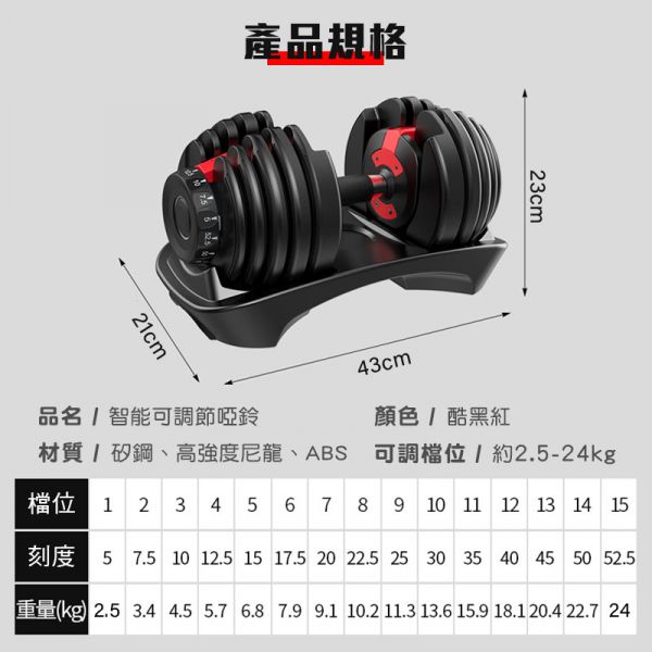智能可調節啞鈴 