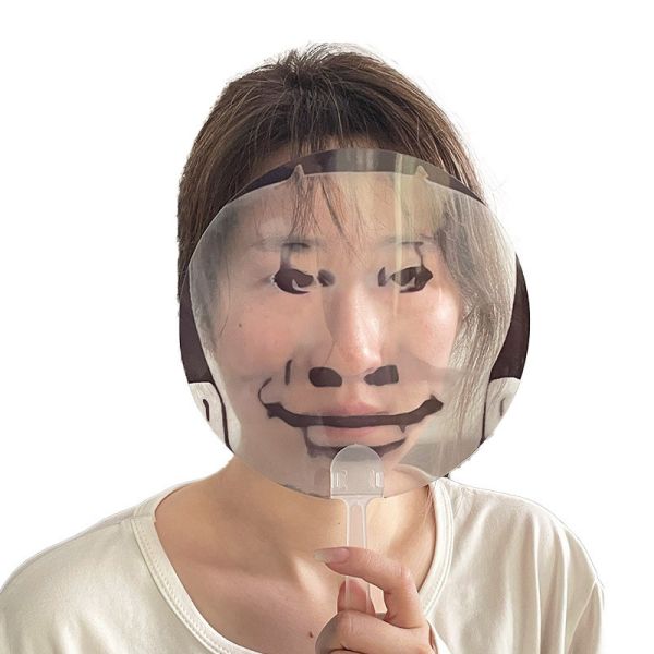 lady gaga扇子 你才奇怪,搞怪扇子,lady,gaga扇子,烈焰紅唇,印花抽象,透明圓扇子,演唱會,應援粉絲,拍照道具,遮臉透明扇子