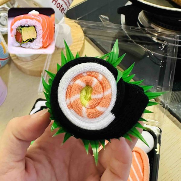 壽司襪 你才奇怪,壽司造型襪,鮭魚壽司禮盒,鮭魚襪,交換禮物,日式壽司長襪,聖誕禮物