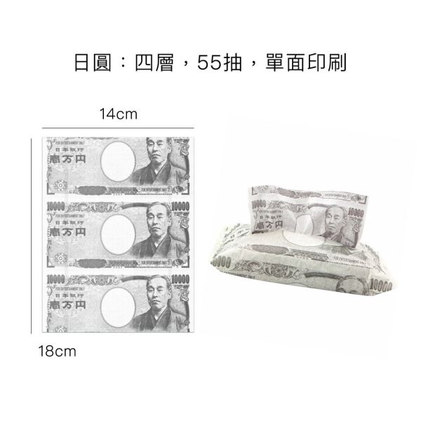 日圓/美金 面紙 你才奇怪,日圓面紙,美元面紙,日幣面紙,美金面紙,抽取式衛生紙,聖誕禮物,整人,小廢物,交換禮物,地獄禮物,好禮物