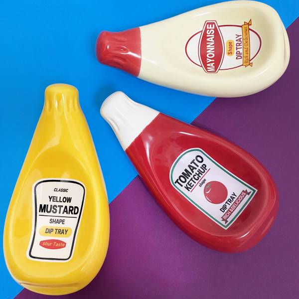 擠瓶造型碟 你才奇怪,醬料碟,醬料瓶,番茄醬,醬油,芥末醬,美乃滋,筷架,沙拉,醬油碟,碟子,廚房小物,居家擺飾,交換禮物,日系