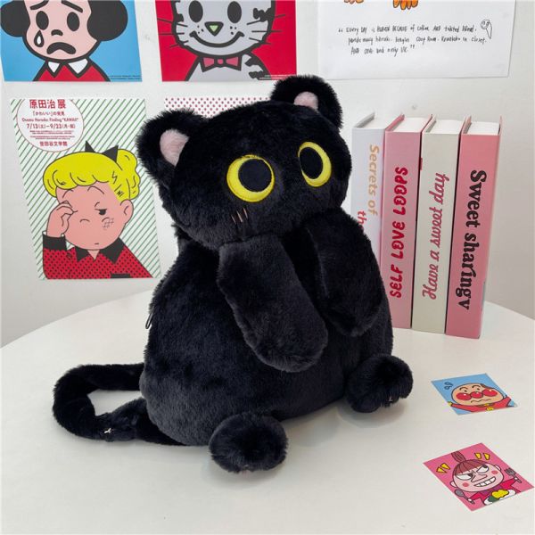 黑貓後背包 你才奇怪,毛絨黑貓後背包,搞怪包包,貓咪背包,可愛後背包,黑貓包包,貓貓背包,玩偶背包,惡搞包包,造型背包,聖誕禮物