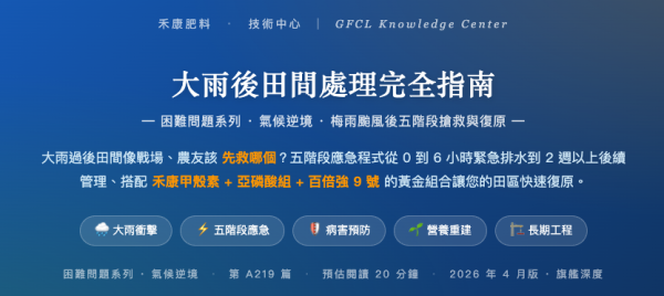 大雨後田間處理完全指南 大雨後田間處理完全指南