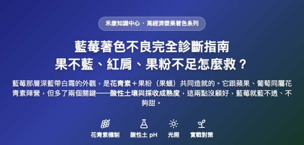 藍莓著色不良完全診斷指南 藍莓著色不良完全診斷指南