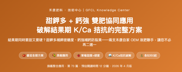 甜鉀多 + 鈣強 雙肥協同應用 甜鉀多 + 鈣強 雙肥協同應用