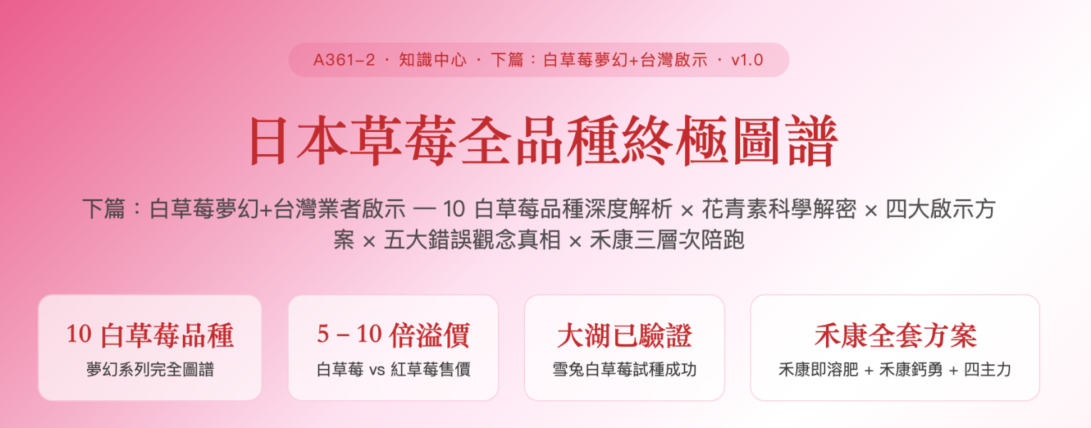日本白草莓全品種終極圖譜 日本白草莓全品種終極圖譜