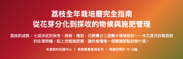 荔枝全年栽培曆完全指南 荔枝全年栽培曆完全指南