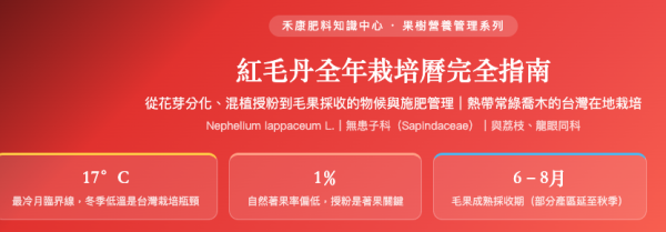 紅毛丹全年栽培曆完全指南 紅毛丹全年栽培曆完全指南
