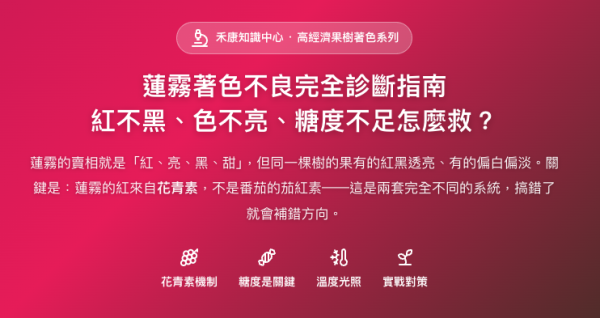 蓮霧著色不良完全診斷指南 蓮霧著色不良完全診斷指南
