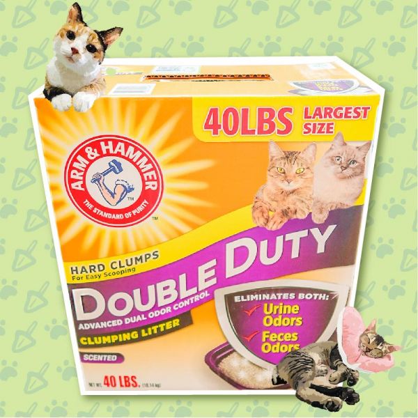 美國原裝ARM & HAMMER 鐵鎚牌加強除臭貓砂40磅(18.14kg) 免運費 