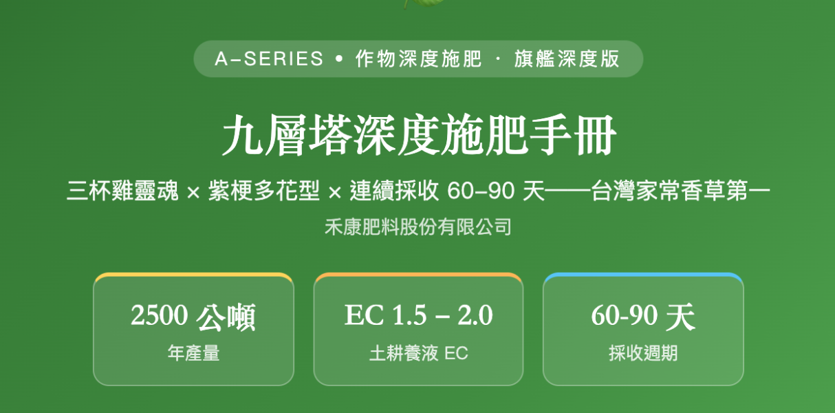 九層塔深度施肥手冊 九層塔深度施肥手冊