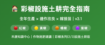 彩椒設施土耕完全指南 彩椒設施土耕完全指南